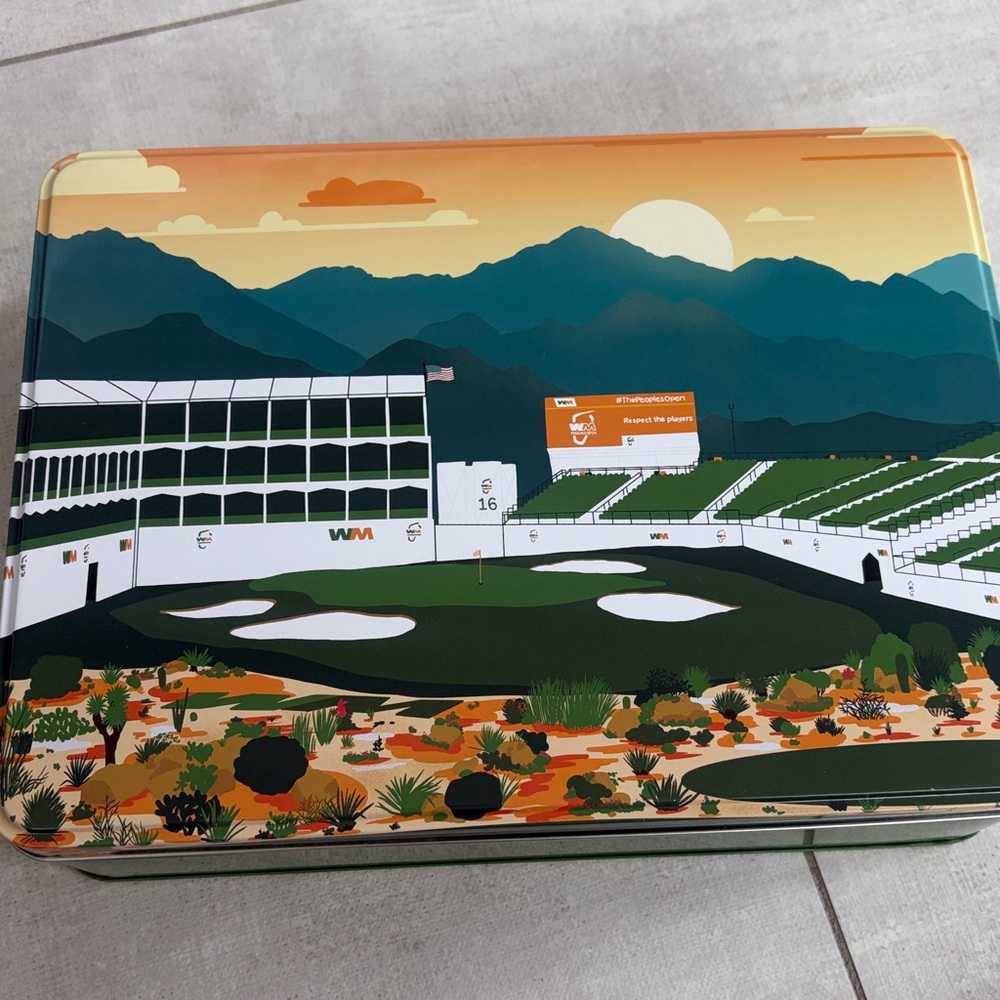 Waste Management Phoenix Open tin storage container Golf Course Art